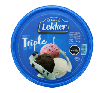 LEKKER 5 LT FRUTILLA / CREMA / CHOCOLATE
