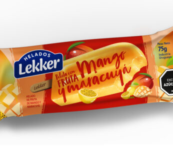 PALETA FRUTAL LEKKER 75 GR MANGO & MARACUYA – 30 UD