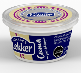 VASITO LEKKER 220 CC x6 CREMA MARMOLADA C/FRUTOS DEL BOSQUE